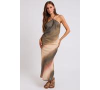 Urban Bliss Women's Ombre Beaded Maxi Dress in Khaki | Size: 10 Urban Bliss Khaki 10