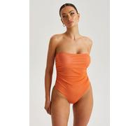 Urban Bliss Women's Orange Sparkly Bandeau Swimsuit | Size: 8 Urban Bliss Orange 8