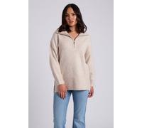 Urban Bliss Women's Oversized Half Zip in Cream | Size: Medium Urban Bliss Cream M