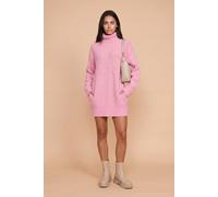 Urban Bliss Women's Pink Wool Blend Roll Neck Mini Dress | Size: Small Urban Bliss Pink S