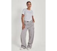 Urban Bliss Women's pinstripe tailored cargo trouser in Grey | Size: Small Urban Bliss Grey S