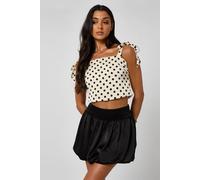 Urban Bliss Women's Polka Top with Bow Tie Straps in White | Size: 16 Urban Bliss White 16