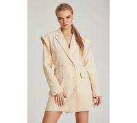 Urban Bliss Women's Power Shoulder Blazer Dress in Stone | Size: 18 Urban Bliss Stone 18