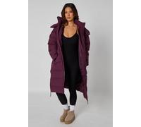 Urban Bliss Women's Purple Seamless Mid Length Puffer | Size: 8 Urban Bliss Purple 8