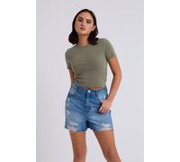 Urban Bliss Women's Ripped Mom Short in Mid Blue | Size: 8 Urban Bliss Mid Blue 8