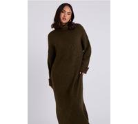Urban Bliss Women's Roll Neck Midaxi Dress in Khaki | Size: Large Urban Bliss Khaki L