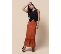 Urban Bliss Women's Rust Tirered Maxi Skirt in Burnt Orange | Size: 12 Urban Bliss Burnt Orange 12