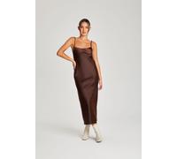 Urban Bliss Women's Satin Underbust Midi Dress in Chocolate | Size: 16 Urban Bliss Chocolate 16