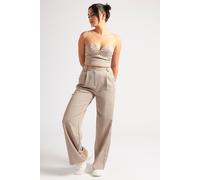 Urban Bliss Women's Stripe Tailored Corset Top in Taupe | Size: 14 Urban Bliss Taupe 14