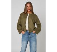 Urban Bliss Women's Suede Jacket in Khaki | Size: 16 Urban Bliss Khaki 16
