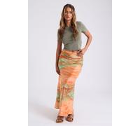 Urban Bliss Women's Tie Dye Bias Maxi Skirt in Orange | Size: 14 Urban Bliss Orange 14