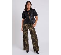 Urban Bliss Women's Tie Front PU Top in Black | Size: 12 Urban Bliss Black 12