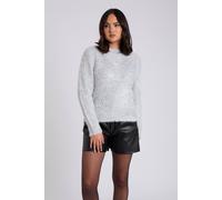 Urban Bliss Women's Tinsel Crew Neck Jumper in Silver | Size: Medium Urban Bliss Silver M