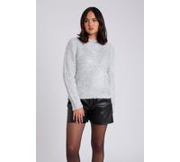 Urban Bliss Women's Tinsel Crew Neck Jumper in Silver | Size: Small Urban Bliss Silver S