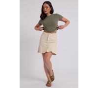 Urban Bliss Women's Twill Pleat Skirt in Stone | Size: 8 Urban Bliss Stone 8