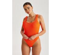 Urban Bliss Women's Wave Texture Swimsuit in Orange | Size: 8 Urban Bliss Orange 8
