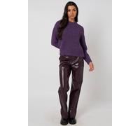 Urban Bliss Women's Wool-Blend Jumper in Plum | Size: Large Urban Bliss Plum L