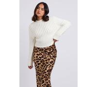 Urban Bliss Wool Blend Zig Zag Cable Jumper In White White