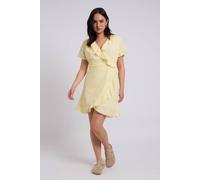 Urban Bliss Woven Frill Tea Dress In Lemon Lemon