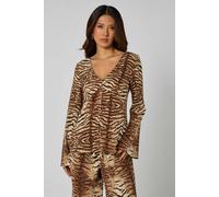 Urban Bliss Zebra Button Front Top - 14