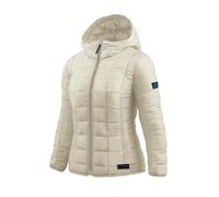 URBAN BUCK Packable Puffer Jacket Womens Lightweight Women Scuba Hooded Windproof & Water Repellent Ember Cream Coat (XL)