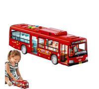 Urban Bus Toy - 11.22x2.56x2.95 Inch Large Car Model Toy | Educational Car Model Tool | Battery Operated Bus Roleplay Tool, with M