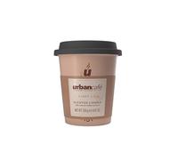 Urban Café Ceramic Candle & Coffee Mug Gift Set, Caramel Latte Scented Candle, Reusable Ceramic Mug, Includes Lid, 250g