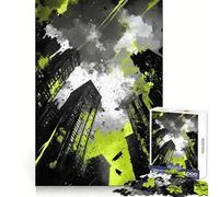 Urban Chaos Jigsaw Puzzles 1000 Pieces for Teenagers Sharp Recall Restful Pleasure Uniform Cut Ideal Xmas Gift (38x52cm)