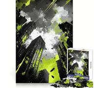 Urban Chaos Jigsaw Puzzles1000 Pieces Logic Practice Calm Distraction Clean Edges Festive Present (38x26cm)