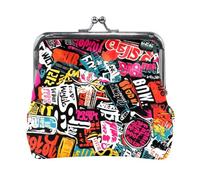 Urban Chic Leather Coin Purse for Women Compact Wallet with Lock Clasp Small Vintage Pouch for Cards Elegant Travel Change Bag Cute Stylish Clutch