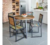 Urban Chic Reclaimed Round Dining Table - 4 Seater - 100cm