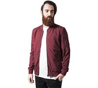 Urban Classic Men's Light Bomber Jacket Red (Burgundy), Medium