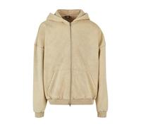 Urban Classics Heavy Sand Washed 90´s Full Zip Sweatshirt Beige 2XL Man