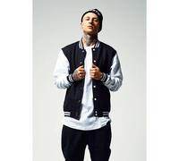 Urban Classic 2-tone college sweat basic jacket Noir L