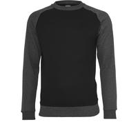 Urban Classics 2-Tone Raglan Crewneck Pullover Sweater Hoodie