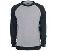 Urban Classics 2-Tone Raglan Crewneck Sweatshirt grey black XL