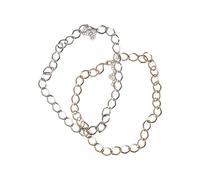 Urban Classics Big Classic Necklace, Pack of 2, Gold/Silver, One Size, one size, Metal, No Gemstone