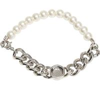 Urban Classics Accessories Pearl Flat Chain Bracelet, L/XL, Stainless Steel, Not applicable
