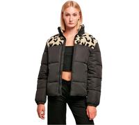 Mixed sherpa jacket for women Urban Classics AOP Sherpa Noir L