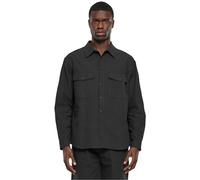 Urban Classics Basic Crepe Long Sleeve Shirt M Black