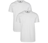 Urban Classics Basic Tee 2-Pack Mens Blank T-Shirt Round Neck Jersey