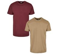 Urban Classics Basic Tee 2-Pack Mens Blank T-Shirt Round Neck Jersey