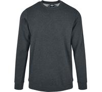Urban Classics Basic Terry Crew Sweatshirt mottled dark grey L