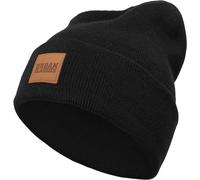 Urban Classics Beanie Leatherpatch Long Beanie Black