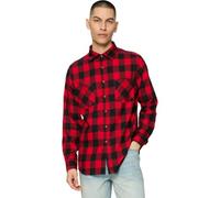 Urban Classics Basic Flannel Long Sleeve Shirt Black S Men