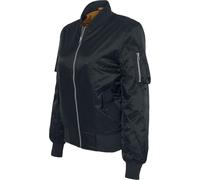 Urban Classics Ladies Basic Bomber Jacket Bomber Jacket, Black (Black 00007), X-Large