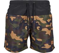 Urban Classics Block Swim Shorts Camouflage Swim Trunks Big Camo Leisure