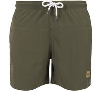 Urban Classics Men's Block Swim Shorts Trunks, Olive/Olive, M