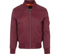 Urban Classics Bomber Jacket Size M Medium Burgundy Padded Pilot Aviation New