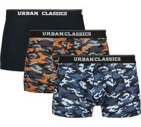 Urban Classics Men's Boxer Shorts 3-Pack Unterhosen Underwear, Blue Camo/Orange Camo/Black, M